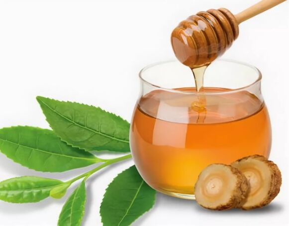 Ginseng avec du miel